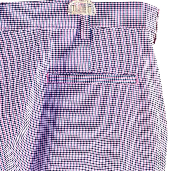PGA TOUR Stretch/Elastica Golf Shorts in Size 40 Blue & Pink Square Pattern NWT - Picture 12 of 13